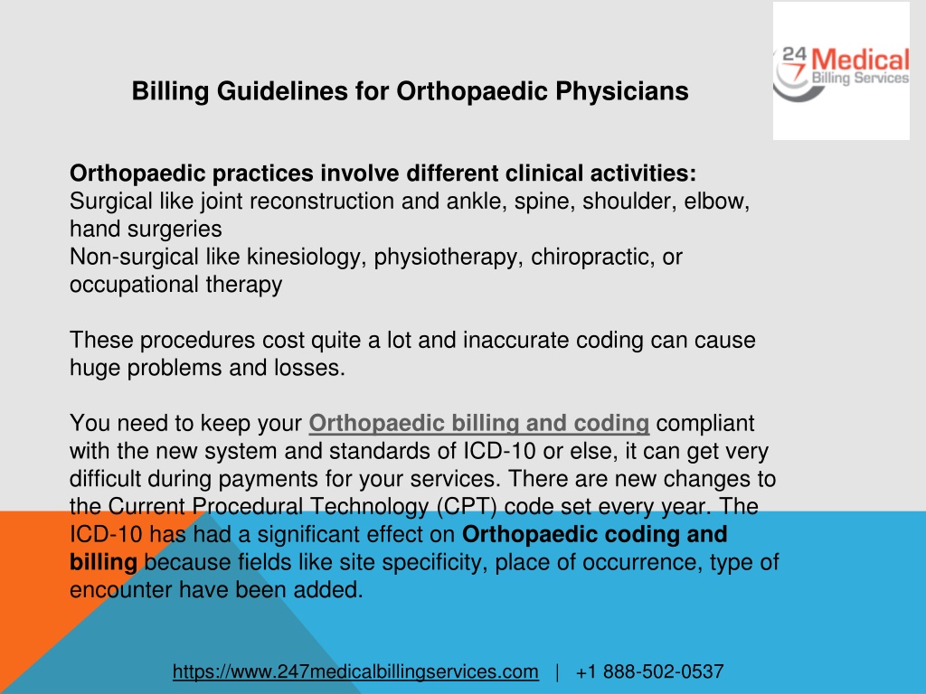 PPT - Billing Guidelines For Orthopaedic Physicians PowerPoint ...