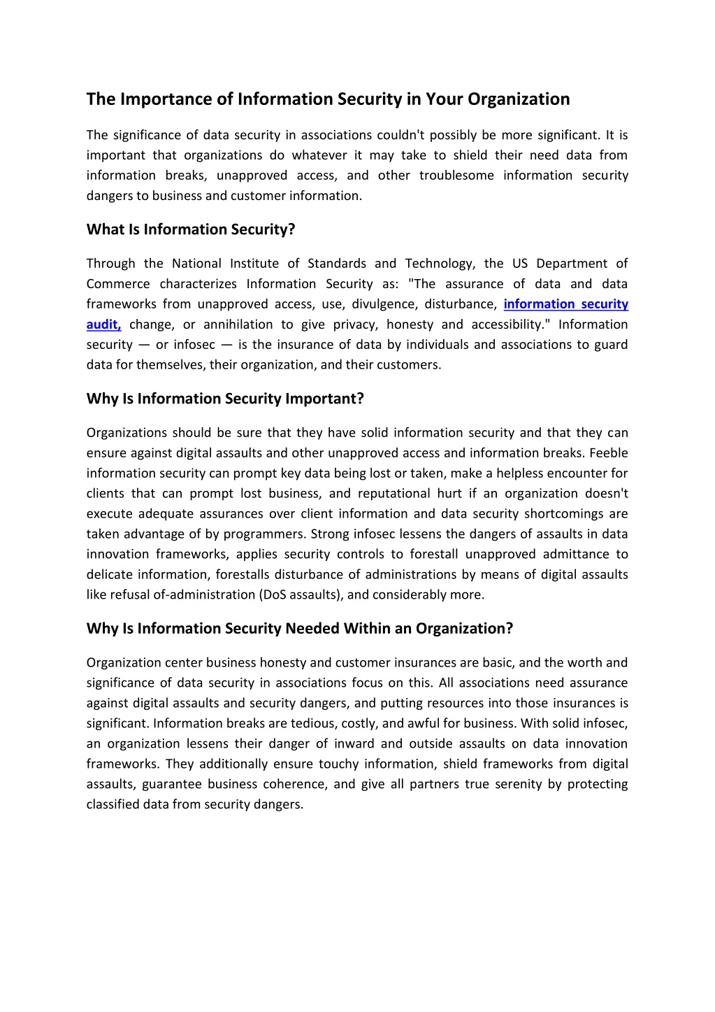 PPT - The Importance of Information Security in Your Organization ...