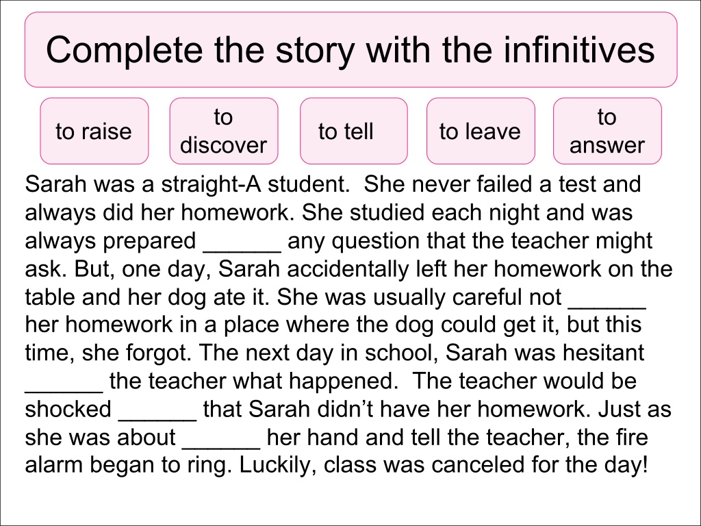 PPT - Teaching Infinitives: A Free Introductory ESL Lesson Plan ...