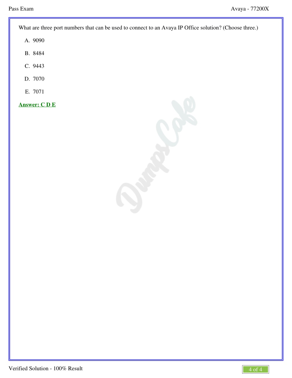 77200X Dumps Vce