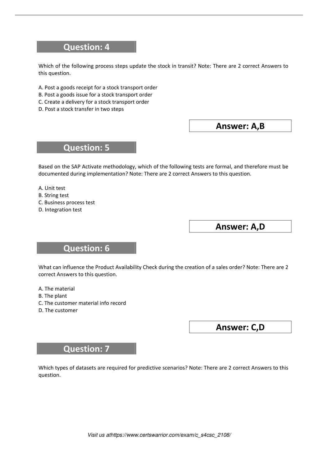 Valid C-S4CSC-2108 Exam Notes