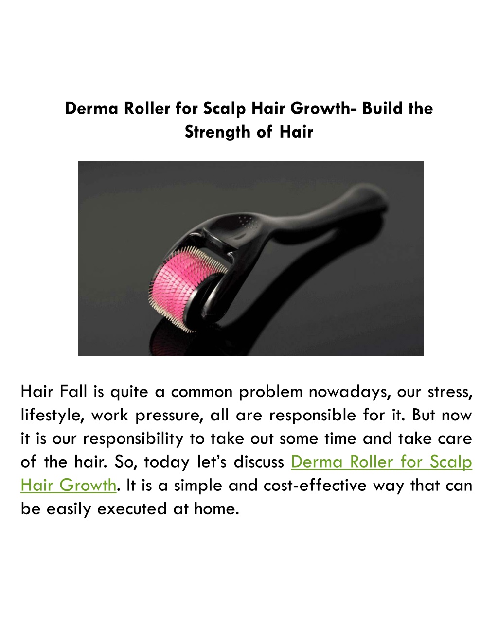 PPT - Derma Roller for Scalp Hair Growth- Build the Strength of Hair ...