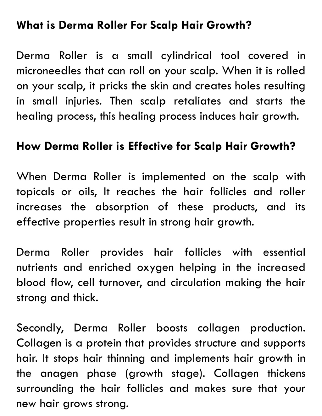 PPT - Derma Roller for Scalp Hair Growth- Build the Strength of Hair ...