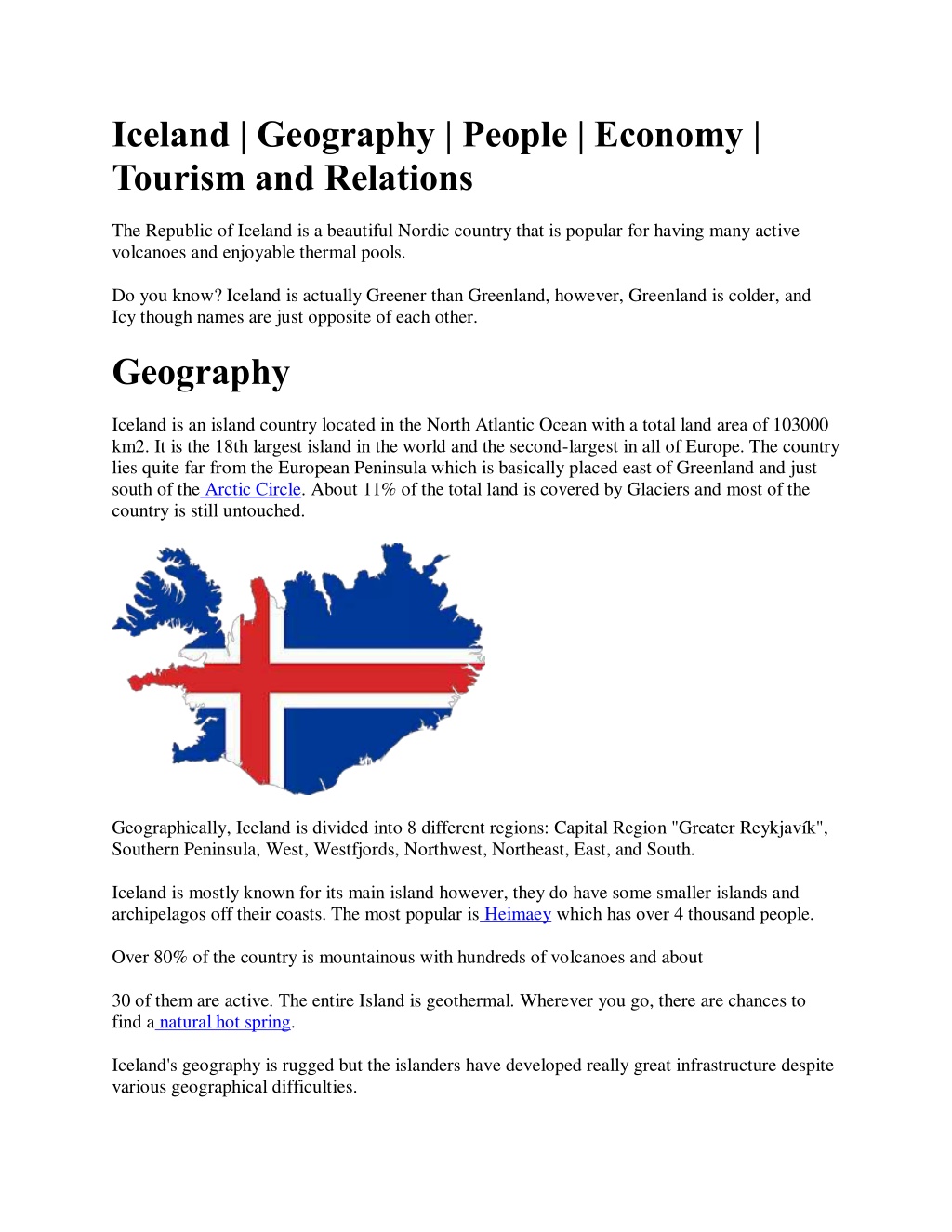 iceland economy tourism