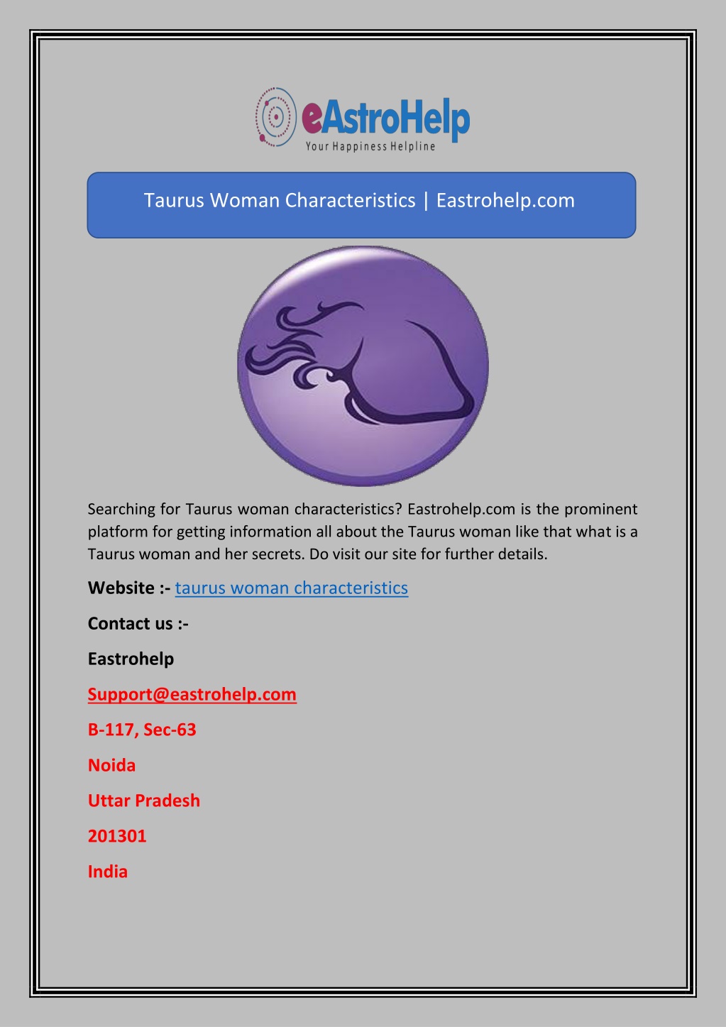 taurus woman personality
