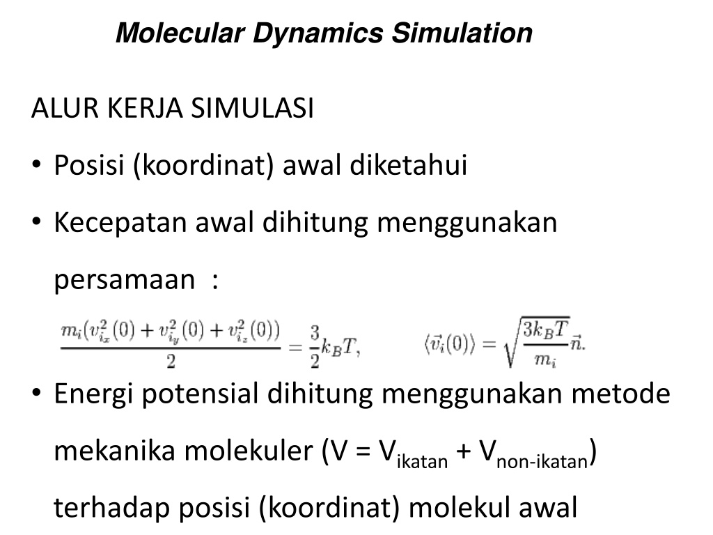 PPT - Molecular Dynamics Simulation PowerPoint Presentation, Free ...