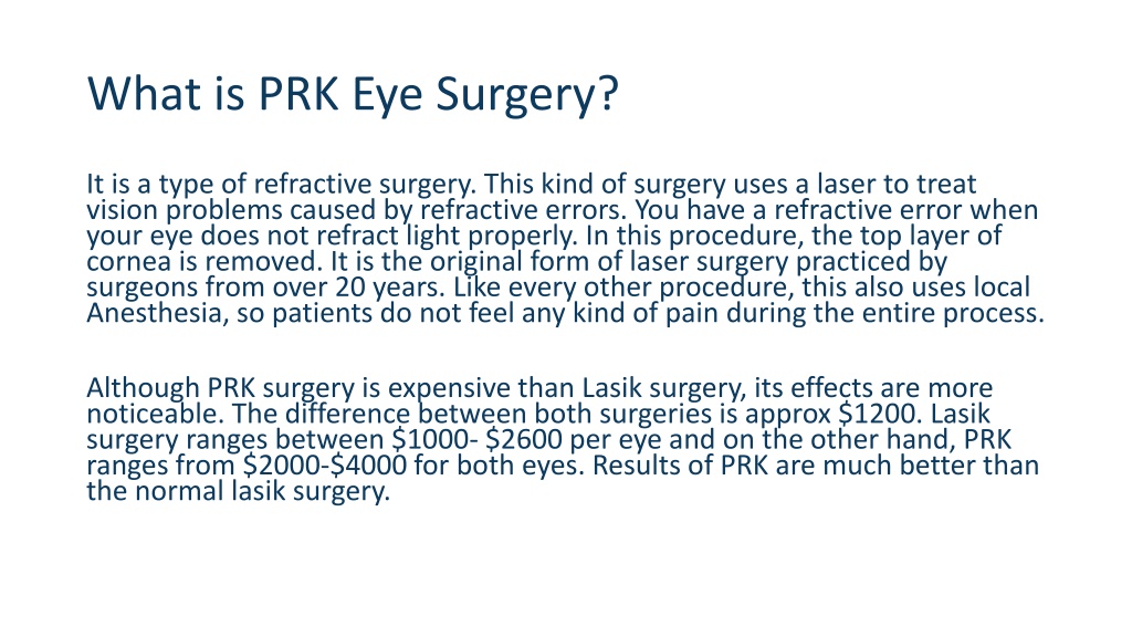 PPT - What Is PRK Eye Surgery PowerPoint Presentation, Free Download ...