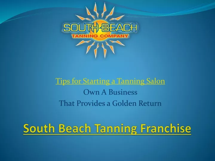south beach tanning franchise n.