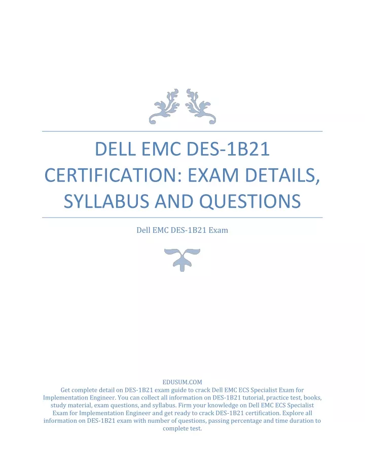 DES-1415 Valid Exam Test