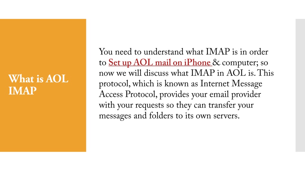 PPT - How to Setup AOL Mail IMAP Server Settings PowerPoint ...