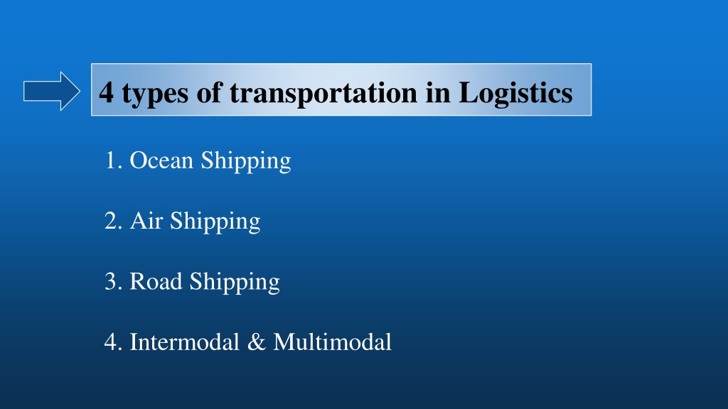 PPT - Types of transportation in logistics _ Which one is right for you ...