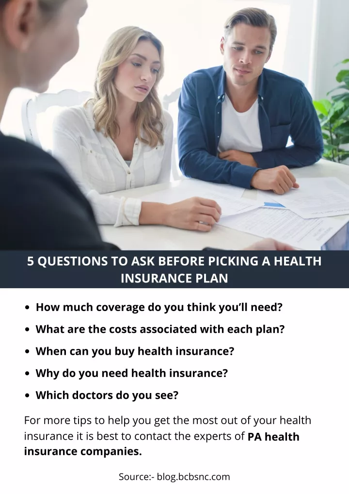 PPT - 5 QUESTIONS TO ASK BEFORE PICKING A HEALTH INSURANCE PLAN ...