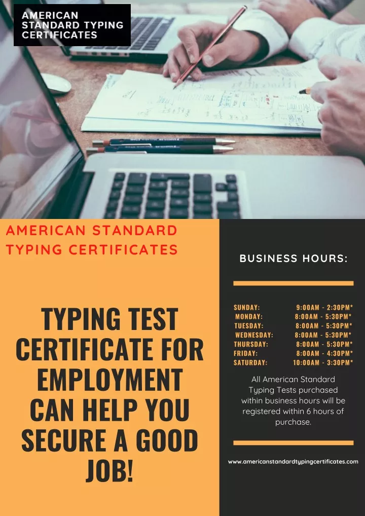 PPT Typing Test Certificate for Employment can Help You Secure a Good