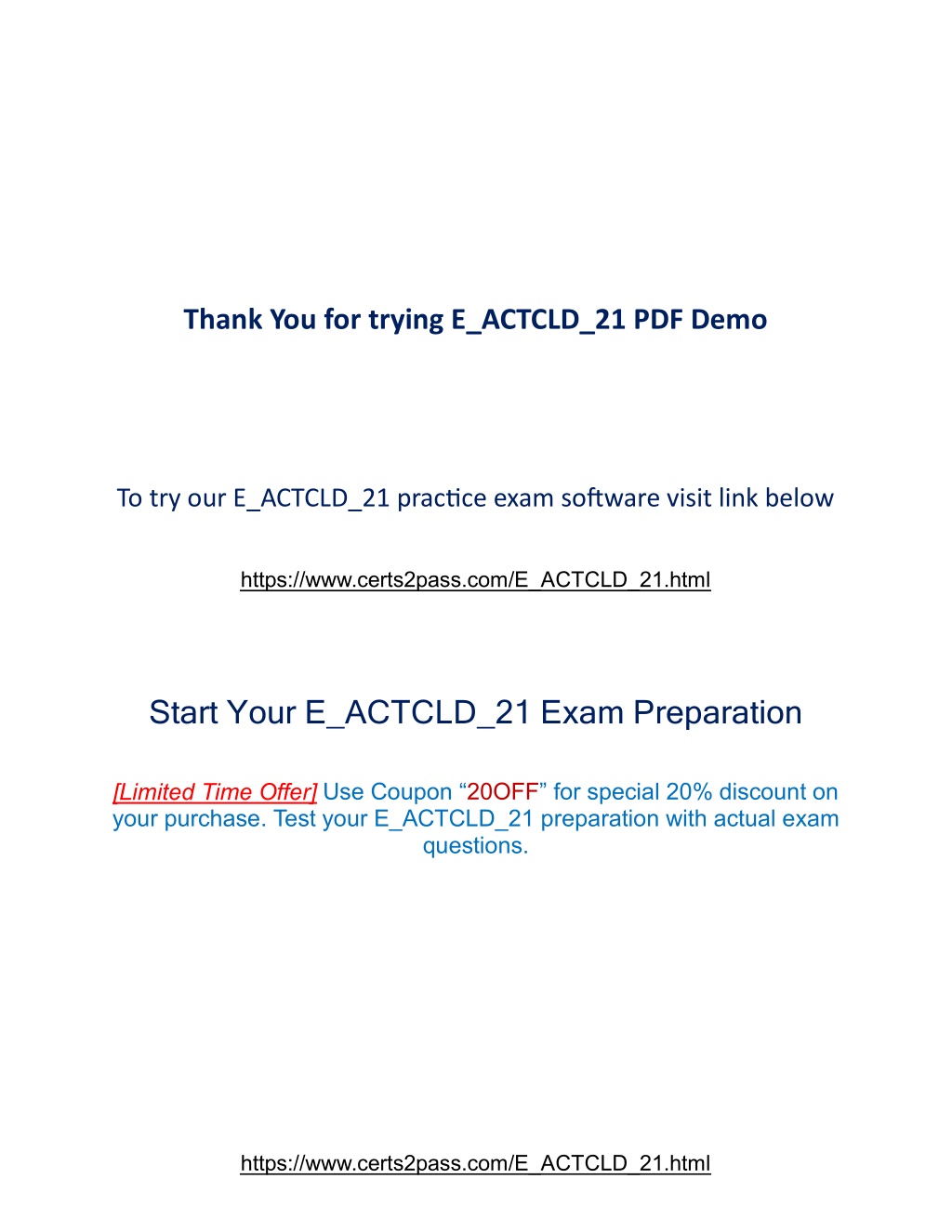 Accurate E_ACTCLD_23 Study Material