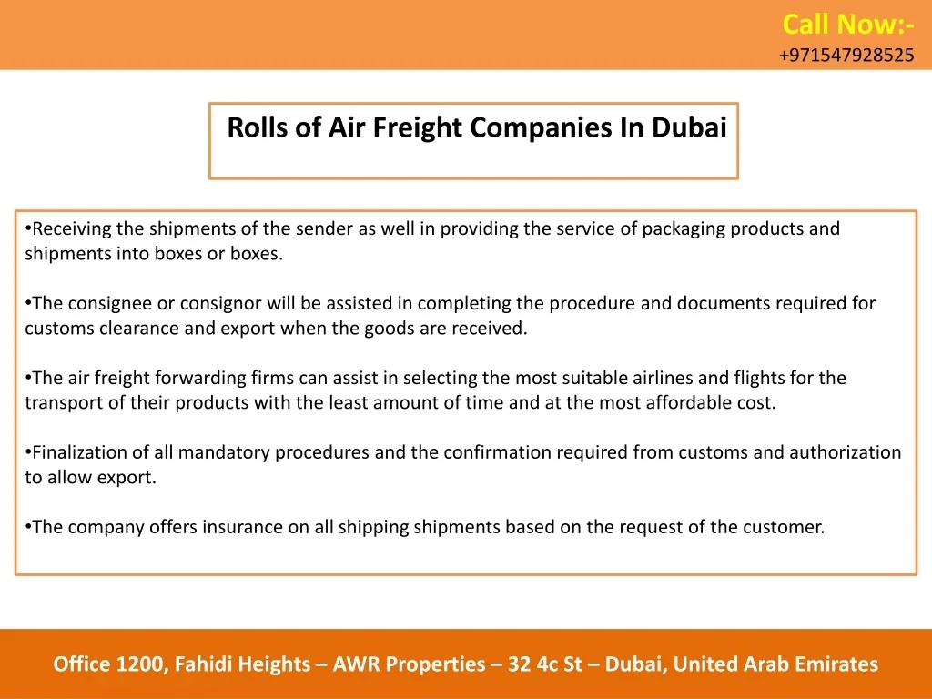 PPT - Best Air Freight companies in Dubai PowerPoint Presentation, free ...