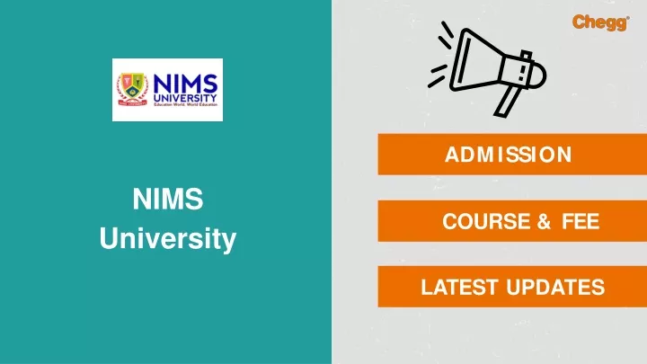 PPT - NIMS University PowerPoint Presentation, free download - ID:10897120