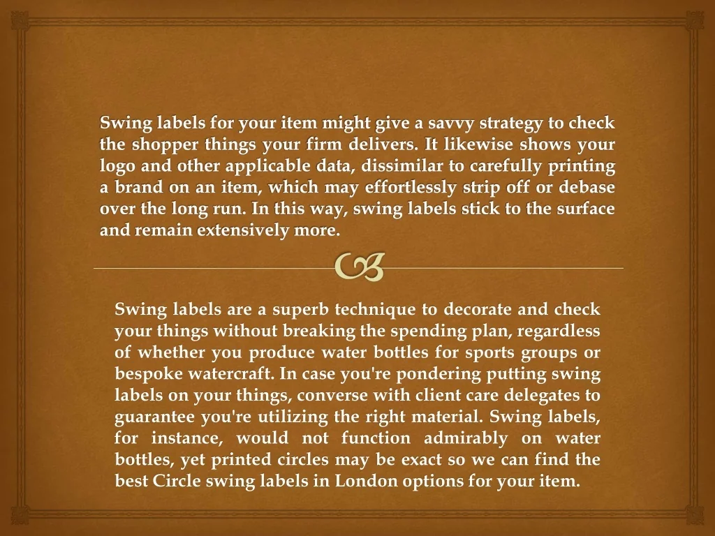 Swing Label PPT - Circle Swing Tags UK Whole Sale Supplier- SKY Tags PowerPoint ...