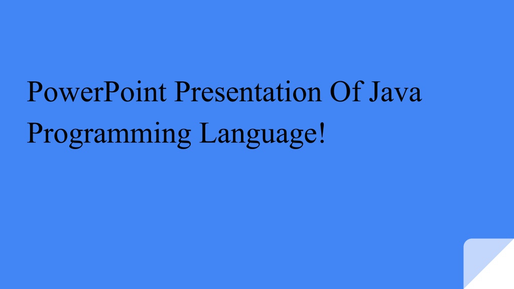 powerpoint presentation in java