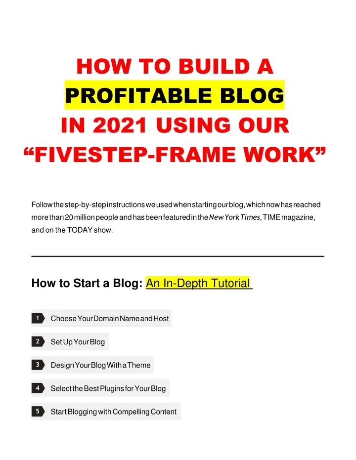 PPT - How To Build A Profitable Blog In 2021 In Five Simple Steps ...