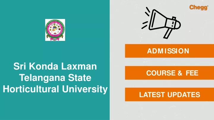 PPT - Sri Konda Laxman Telangana State Horticultural University ...