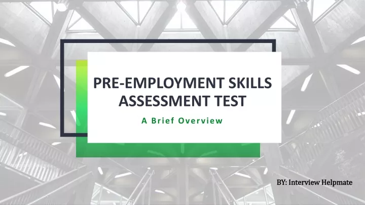 PPT - Pre-Employment Skills Assessment Test PowerPoint Presentation ...