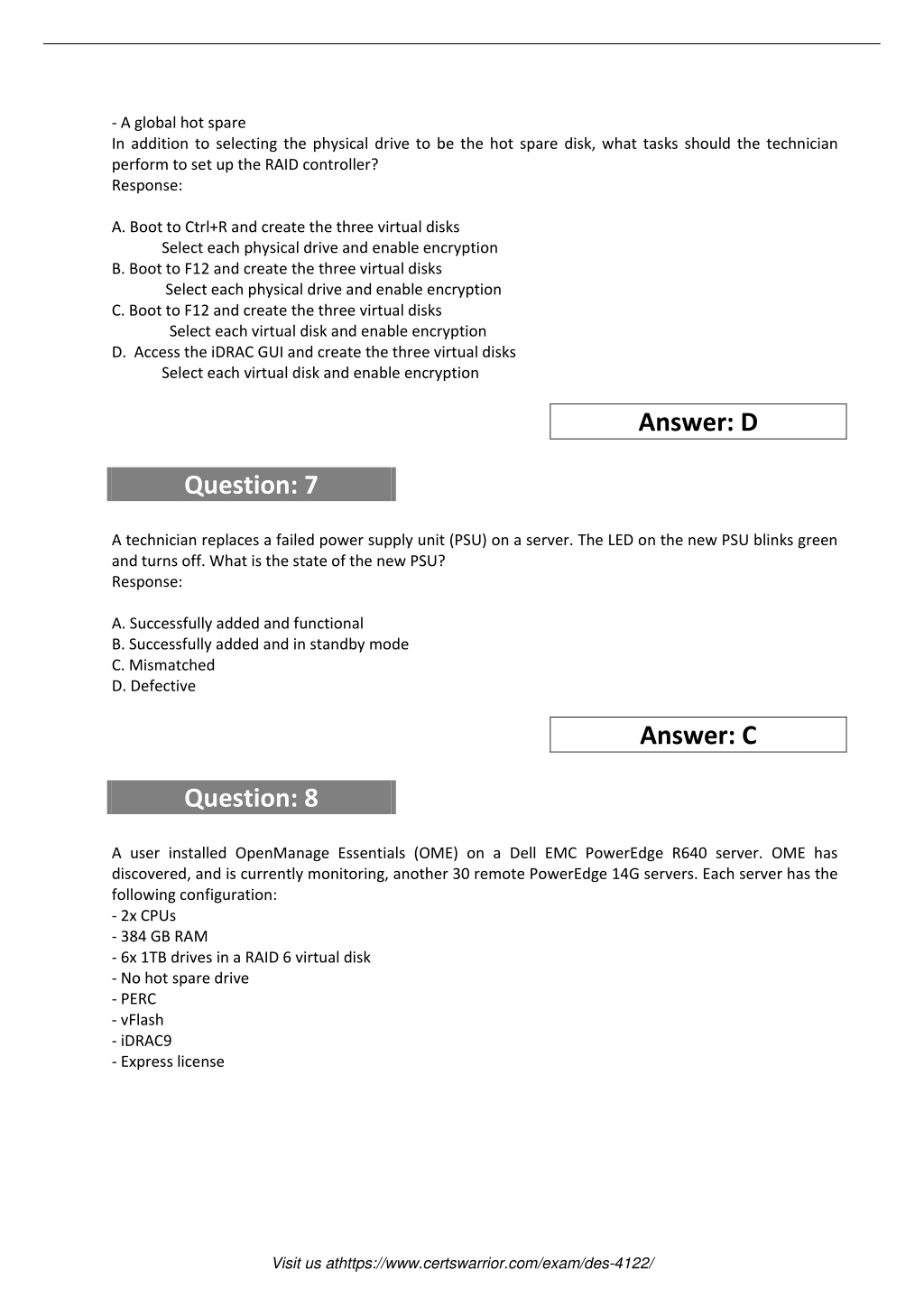 Valid DES-4122 Test Question