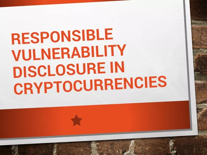 crypto currency vulnerability