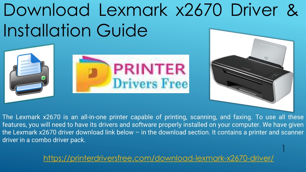lexmark x2670 software free download