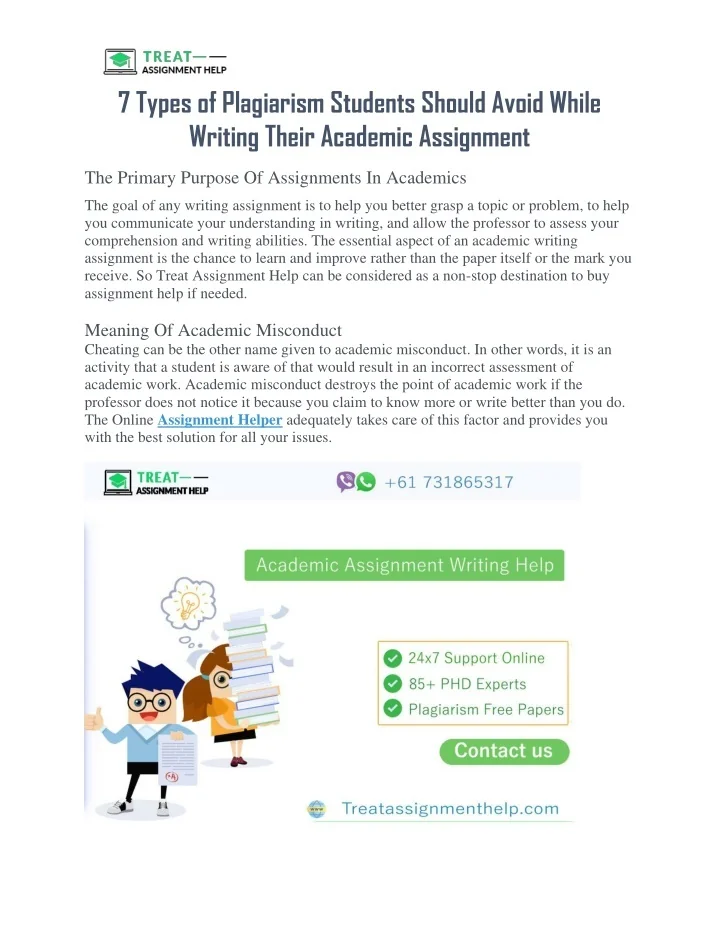 PPT 7 Types Of Plagiarism Students Should Avoid While Writing Their 