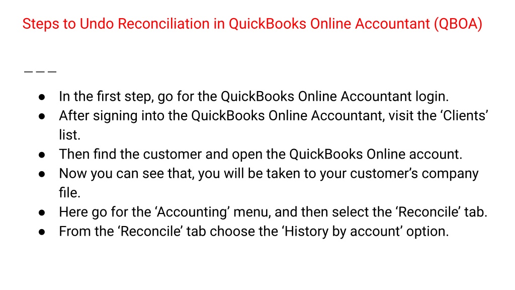 PPT How to delete or undo Bank reconciliation in QuickBooks