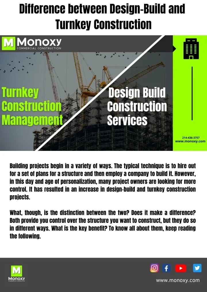 Ppt Difference Between Design Build And Turnkey Construction