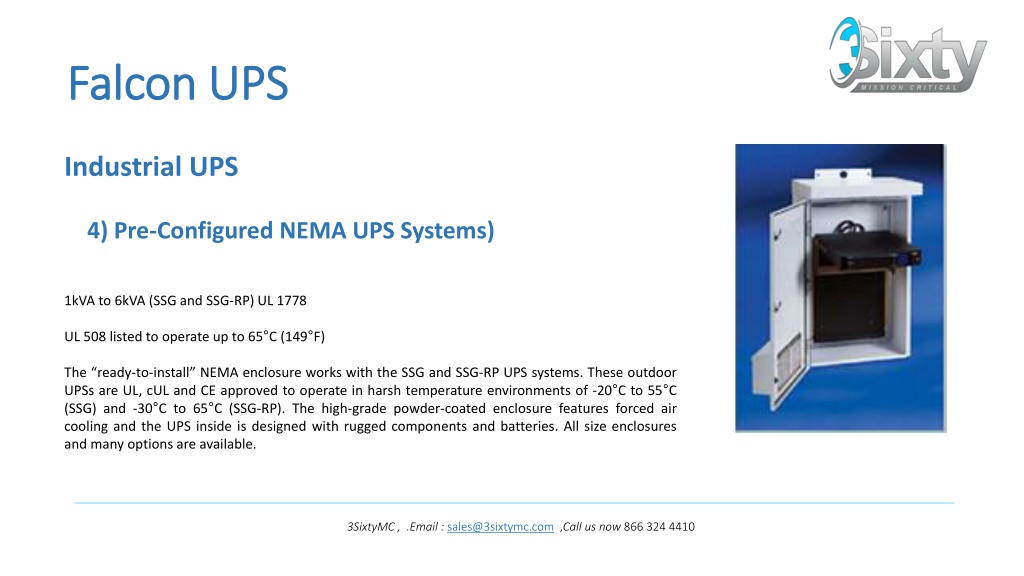 PPT 40kVA UPS 6kVA UPS Falcon UPS Industrial UPS PowerPoint