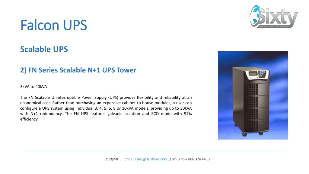 PPT 40kVA UPS 6kVA UPS Falcon UPS Industrial UPS PowerPoint