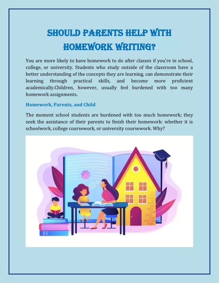 should parents help their child with homework essay