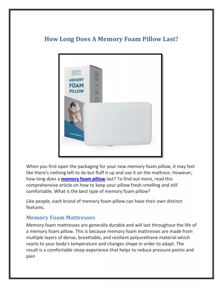 ppt-how-long-does-a-memory-foam-pillow-last-powerpoint-presentation