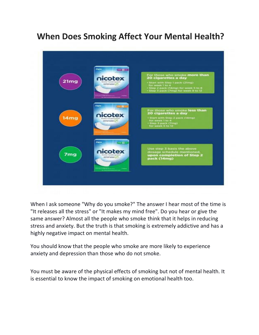 Ppt When Does Smoking Affect Your Mental Health Powerpoint Presentation Id10917083 9345