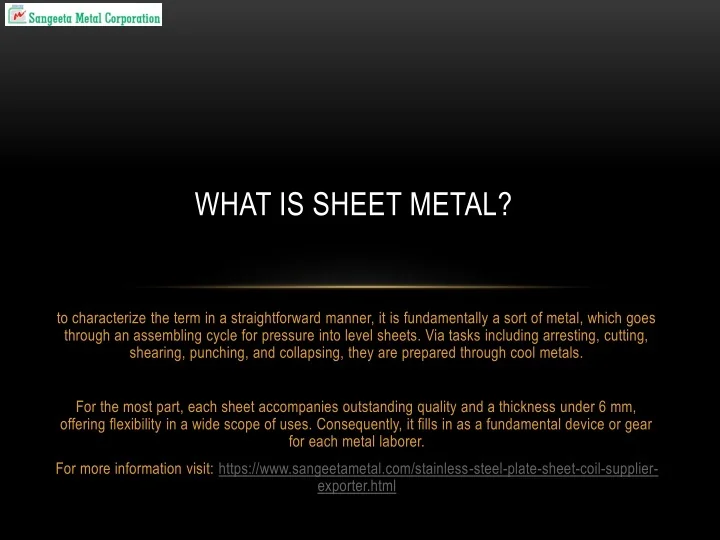 PPT What is sheet metal PowerPoint Presentation, free download ID