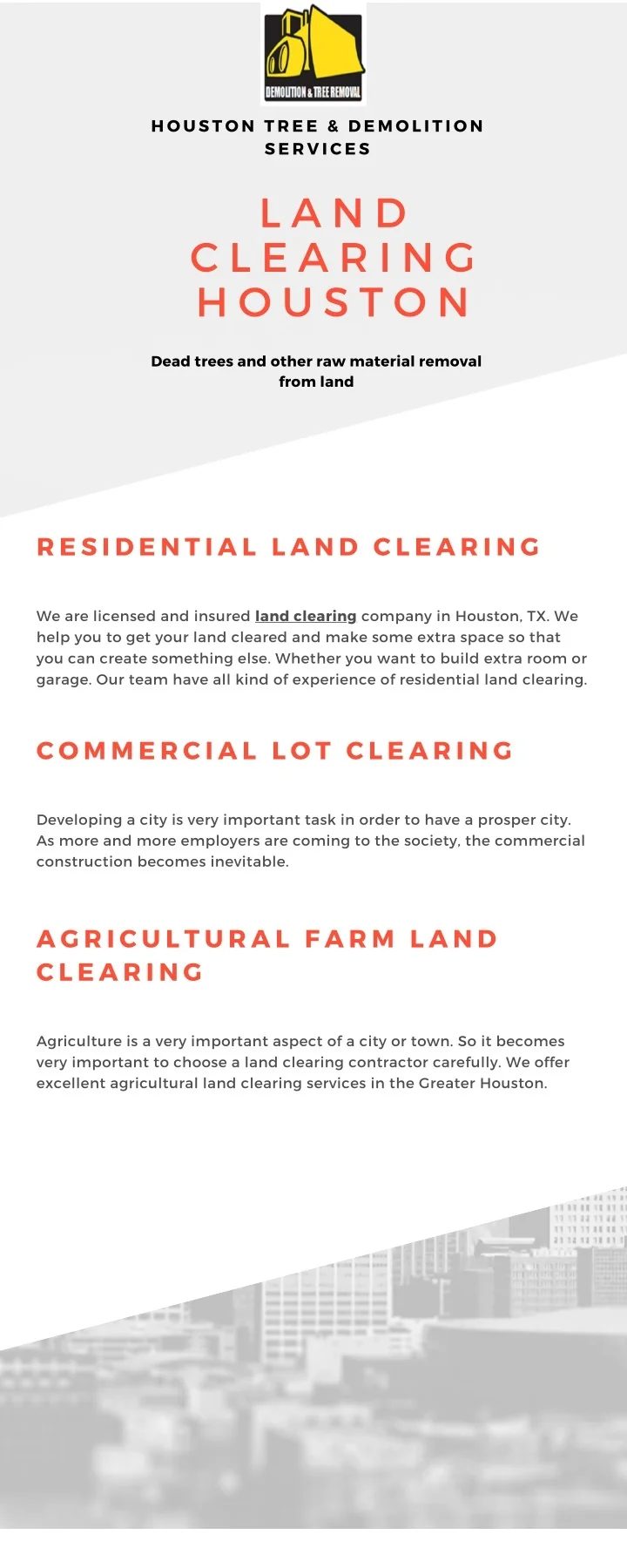 PPT Get Land Clearing Houston Houston Tree & Demolition Services