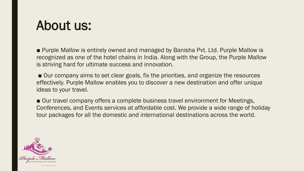 purple mallow travel agency