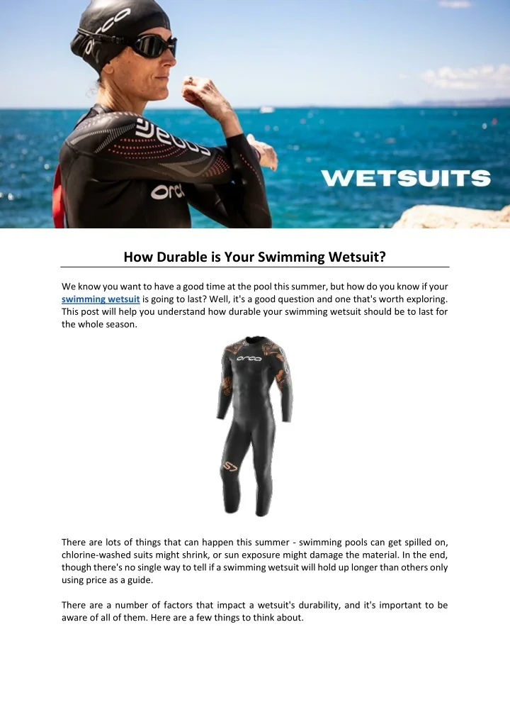 PPT How Durable Is Your Swimming Wetsuit PowerPoint Presentation 