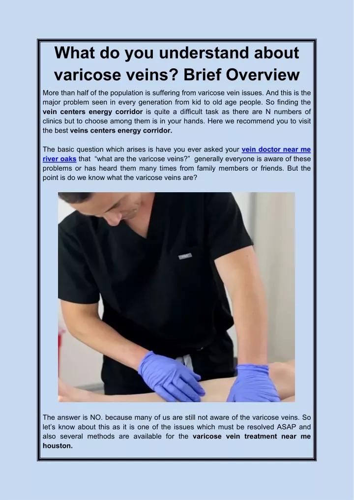 Ppt What Do You Understand About Varicose Veins Brief Overview