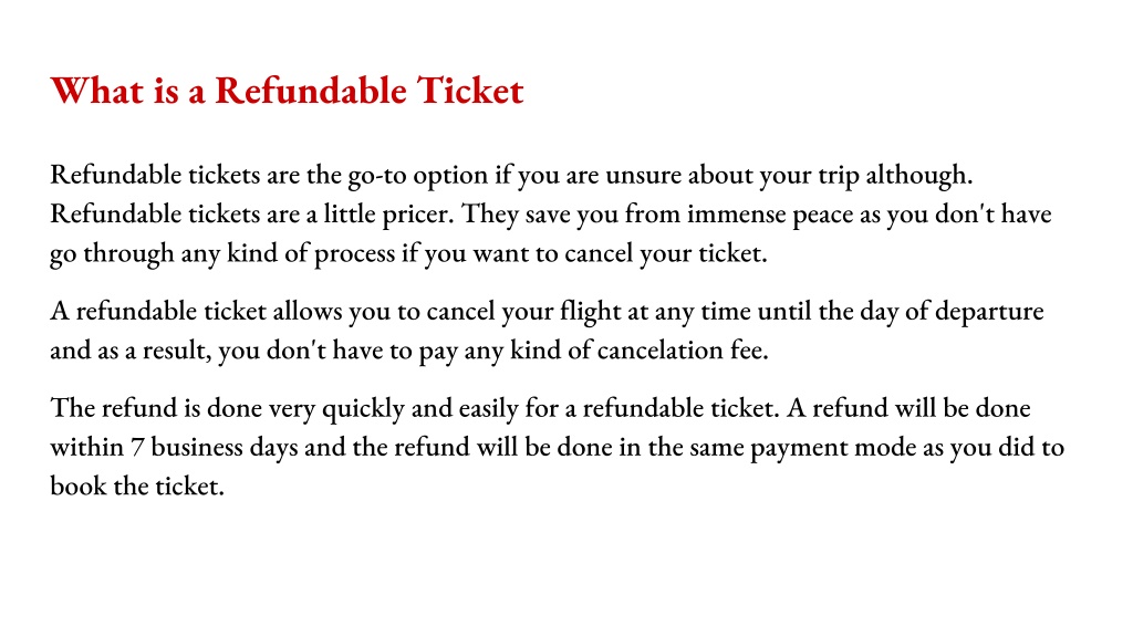 PPT United Airlines Cancellation And Refund Policy PowerPoint 