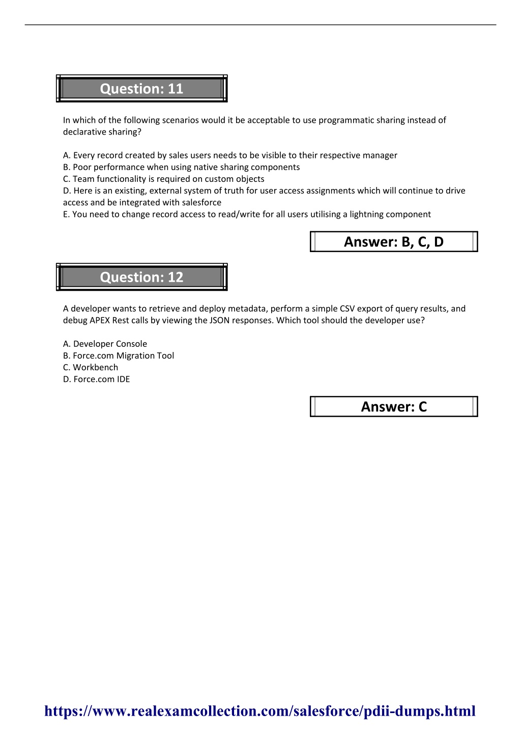 Updated PDII CBT