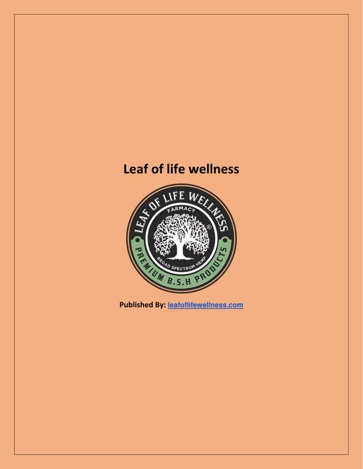 PPT Leaf of life wellnes (1) PowerPoint Presentation, free download