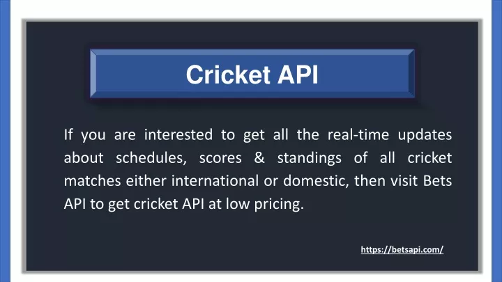 Cricket api provider