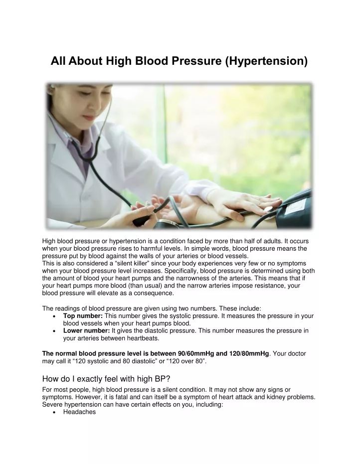 presentation about high blood pressure