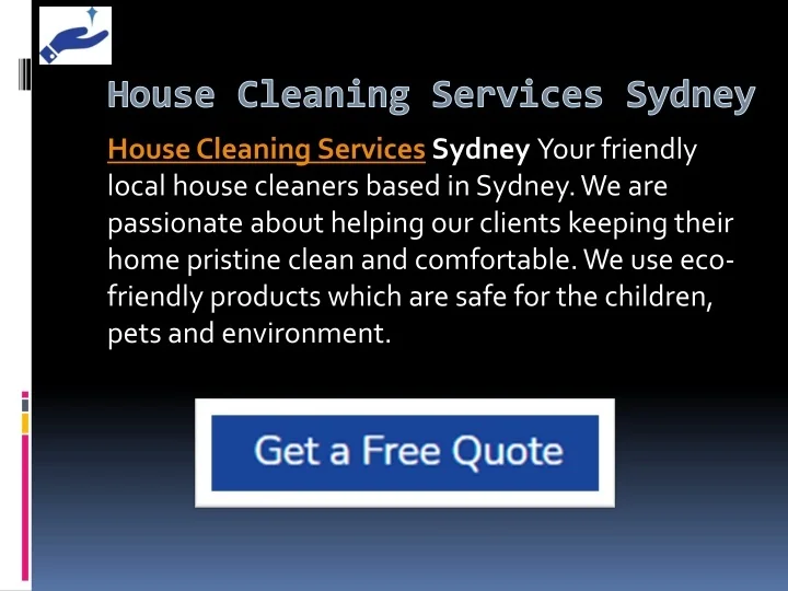 PPT House Cleaning Services Sydney PowerPoint Presentation, free