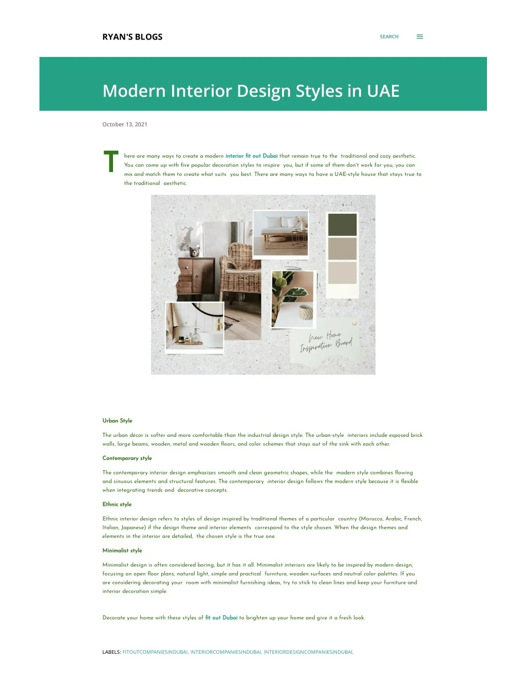 PPT - Modern interior design styles in UAE PowerPoint Presentation ...