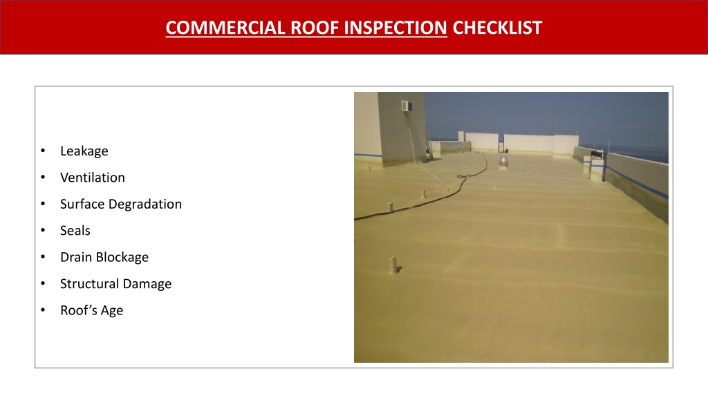 PPT What To Include In Your Commercial Roof Inspection Checklist PowerPoint Presentation ID