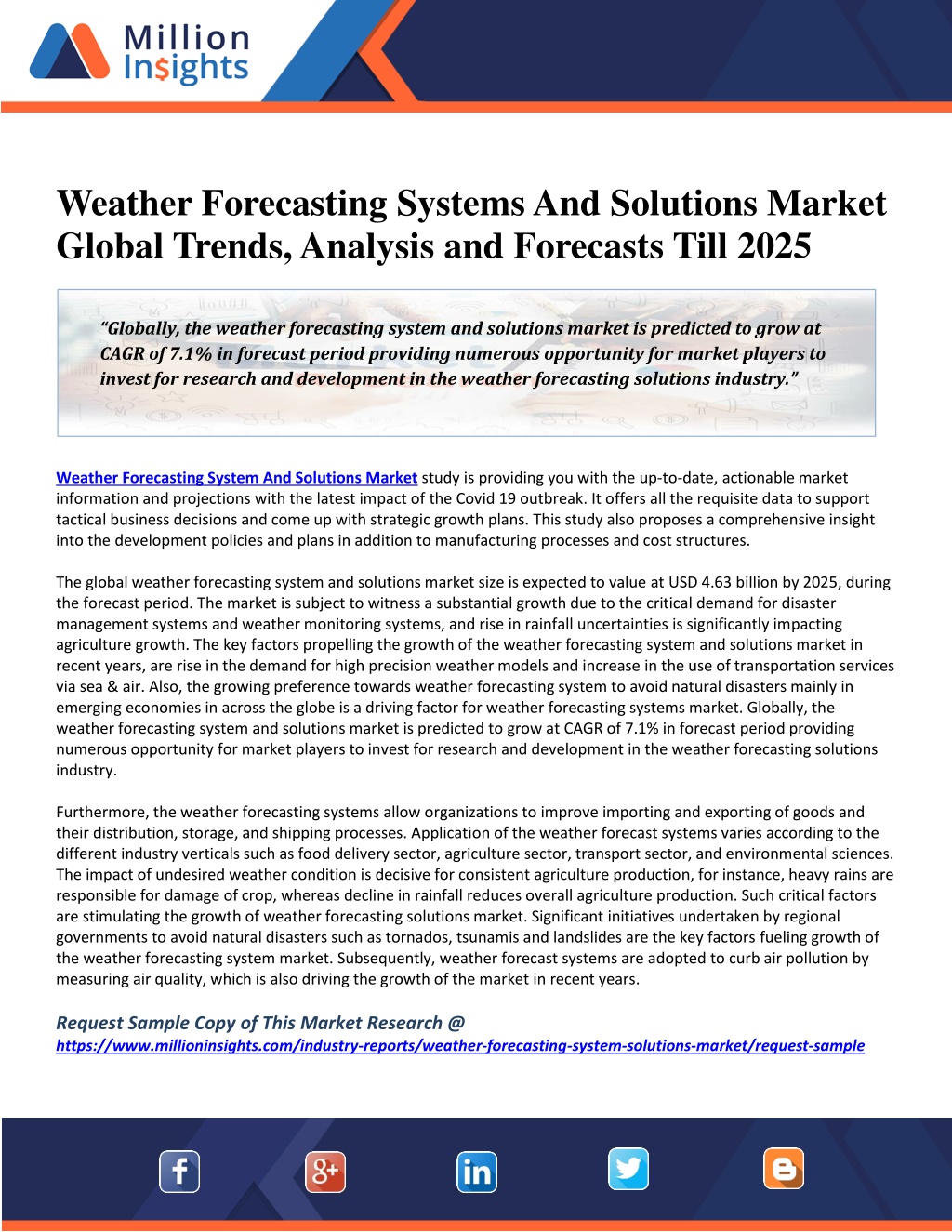 PPT Weather Forecasting Systems And Solutions Market Incremental